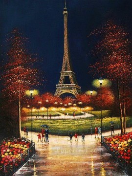 st042B impressionism scenes Parisian Oil Paintings